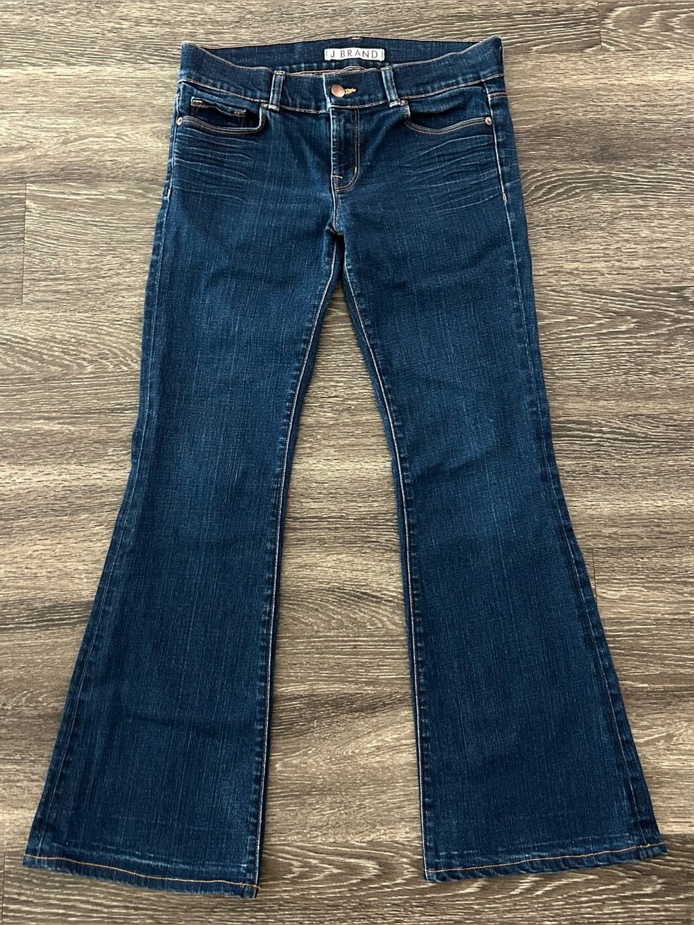 J Brand Love Story Flare Jeans Womens Size 29 Ink Blue Denim Stretch Bell Bottom